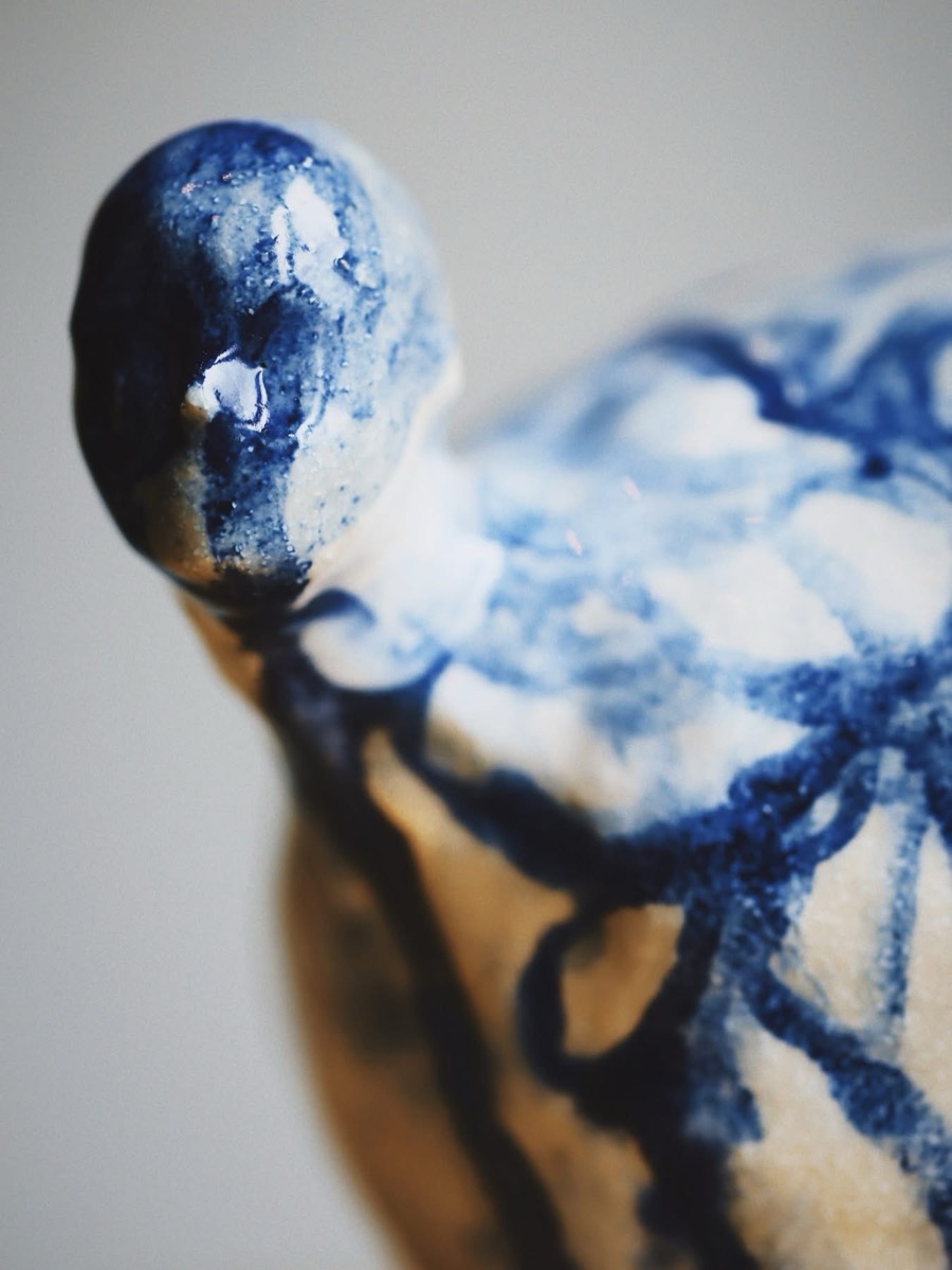 Ceramic sculpture detail from the studio of Kirsi Salo